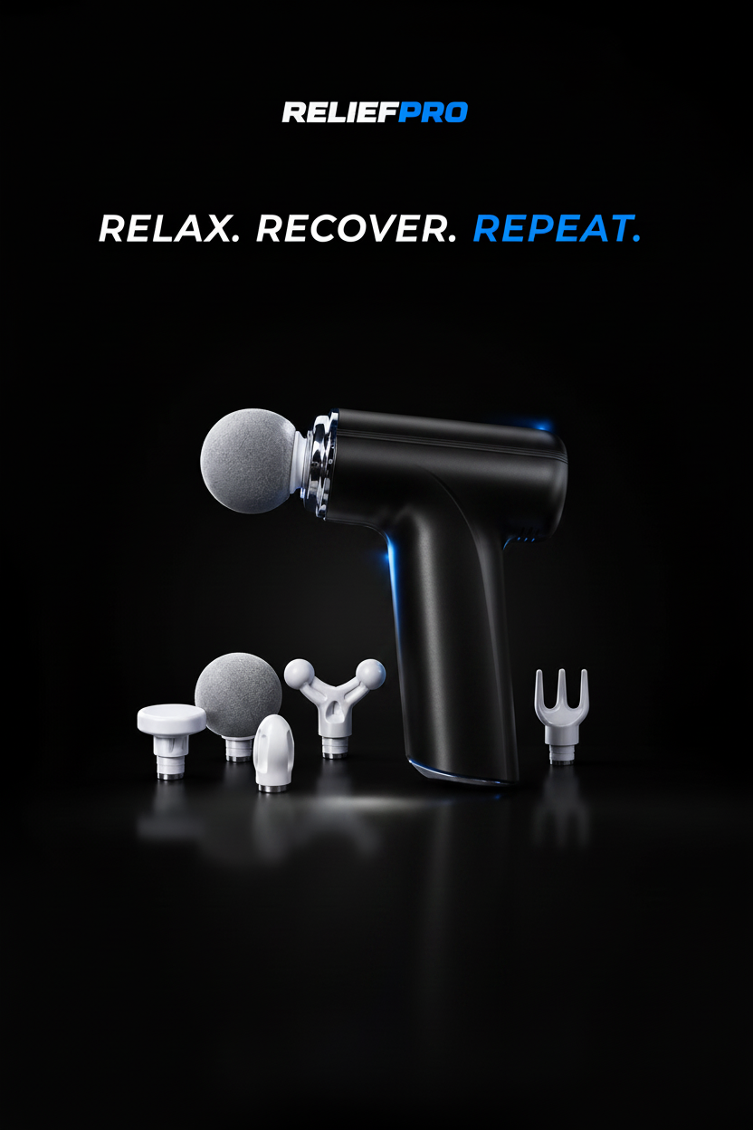 Black ReliefPro massage gun